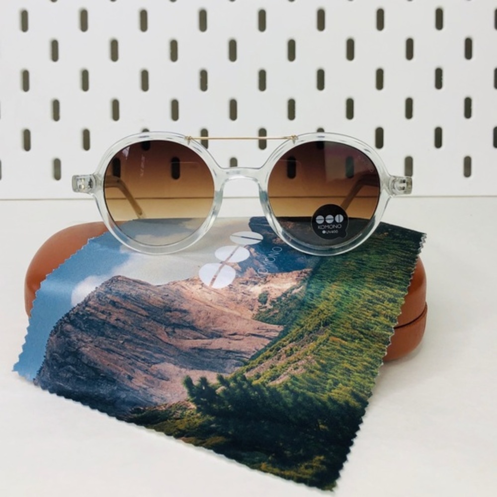 KOMONO sunglasses NEW Vivien Clear round gold UV400 - Picture 5 of 16